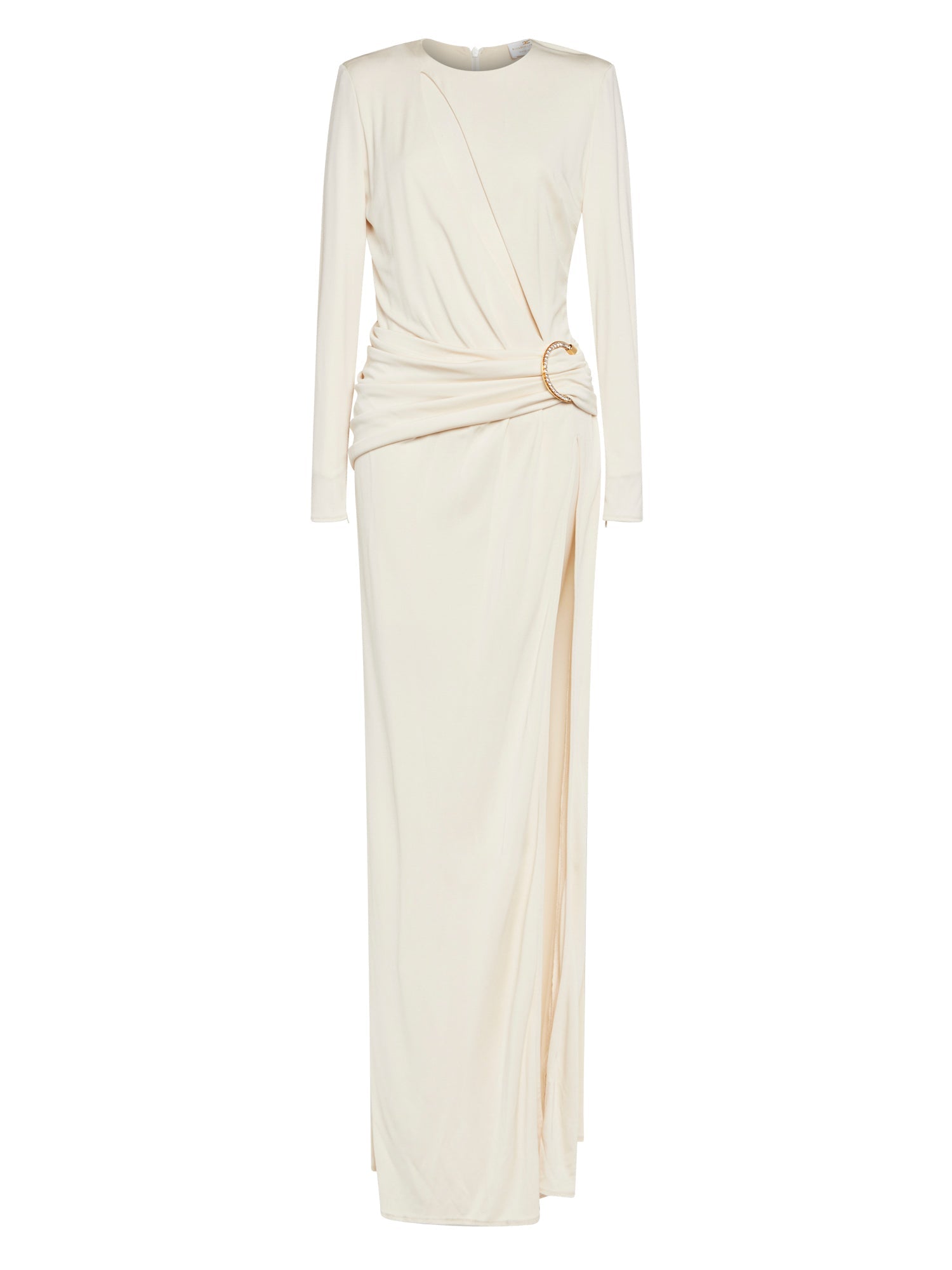 Robe longue E.Franchi fendue - Blanc