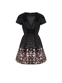 Robe courte E.Franchi détails étoilés - Noir