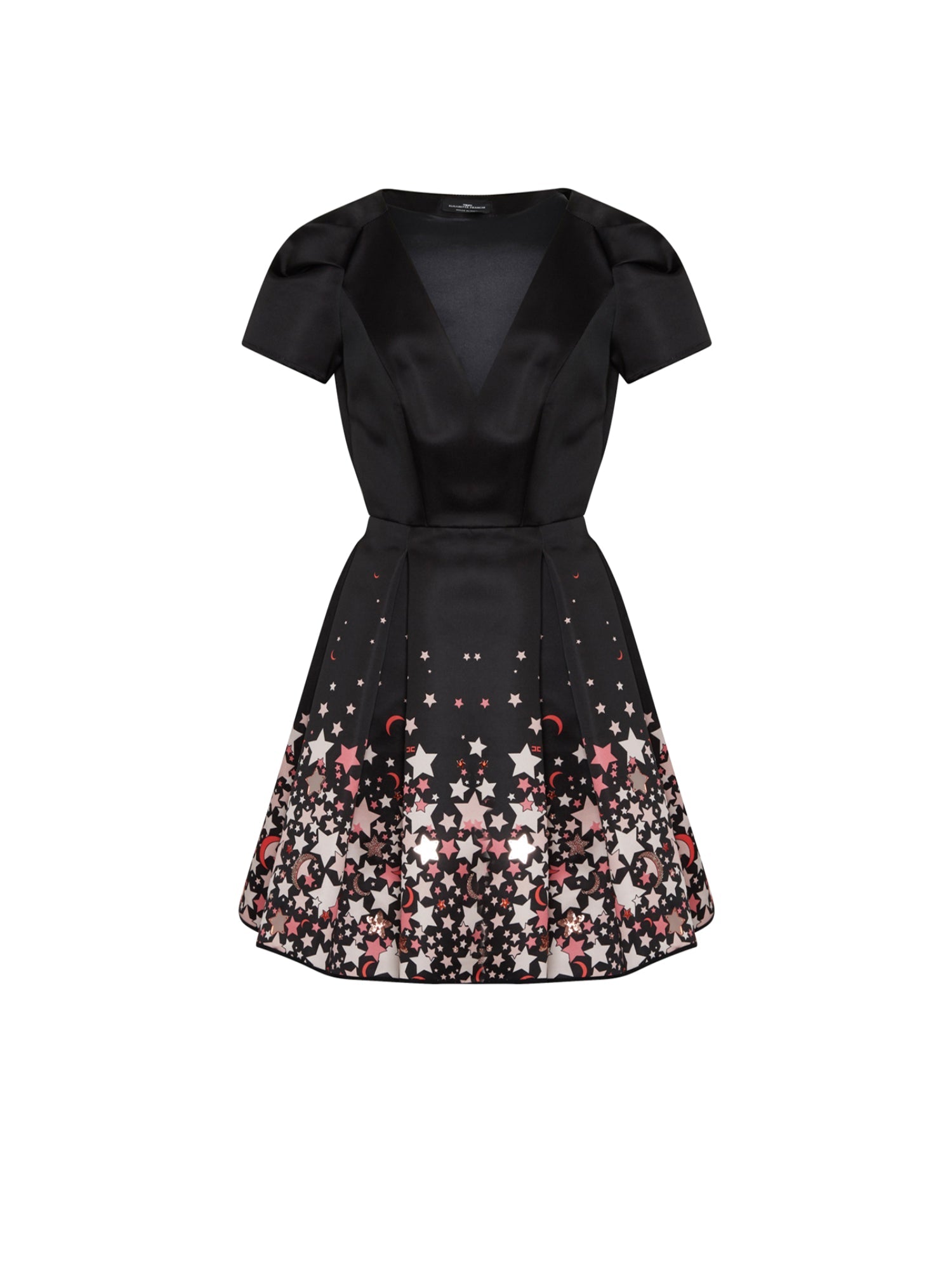 Robe courte E.Franchi détails étoilés - Noir