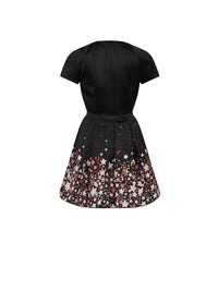 Robe courte E.Franchi détails étoilés - Noir