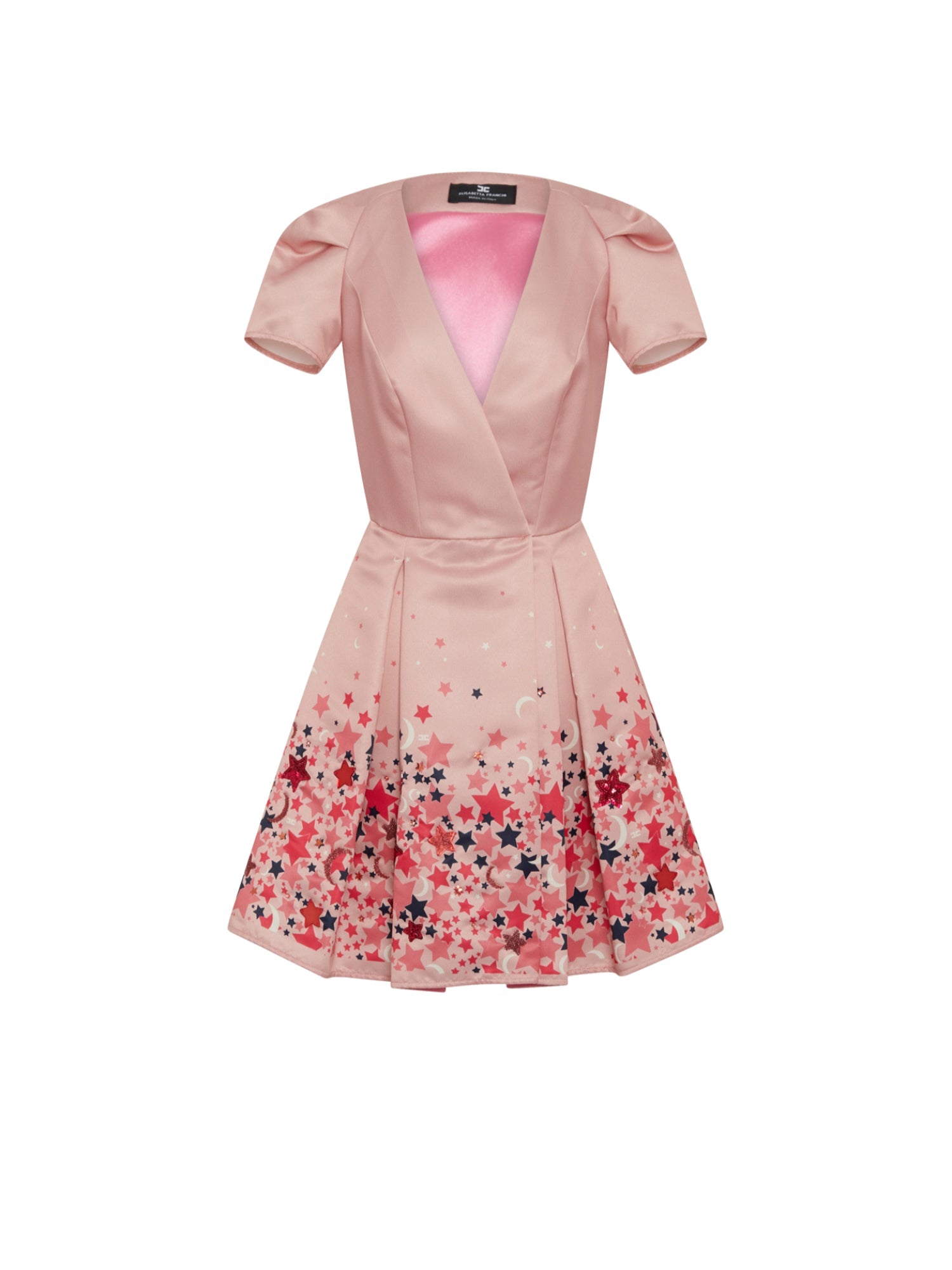 Robe courte E.Franchi détails étoilés - Rose