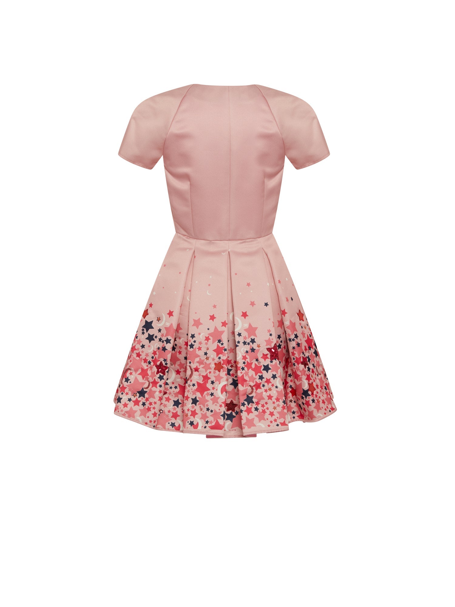 Robe courte E.Franchi détails étoilés - Rose