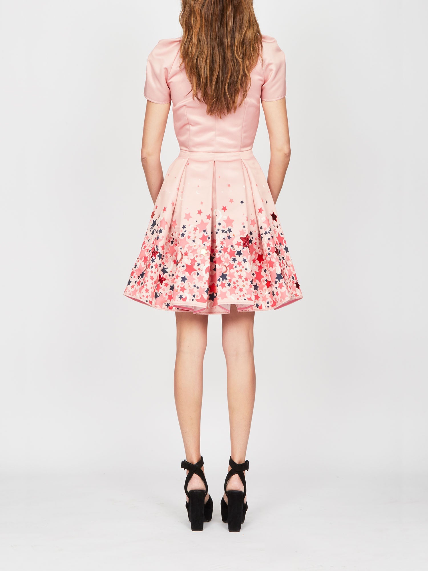 Robe courte E.Franchi détails étoilés - Noir