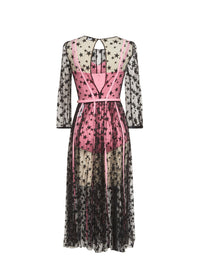 Robe body E.Franchi tulle étoilé - Noir