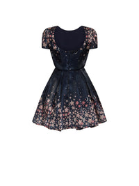 Robe courte E.Franchi évasée - Bleu