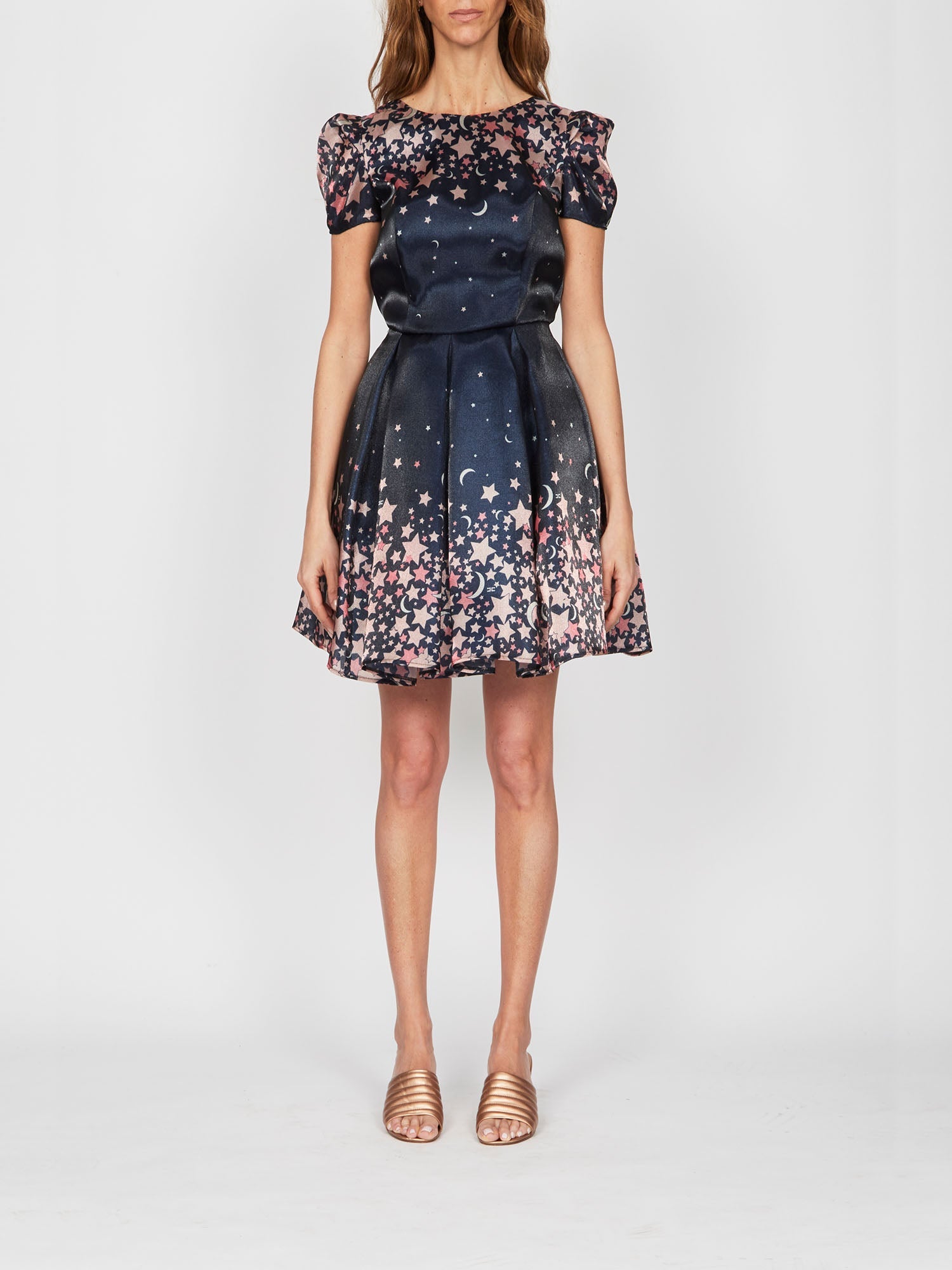 Robe courte E.Franchi évasée - Bleu