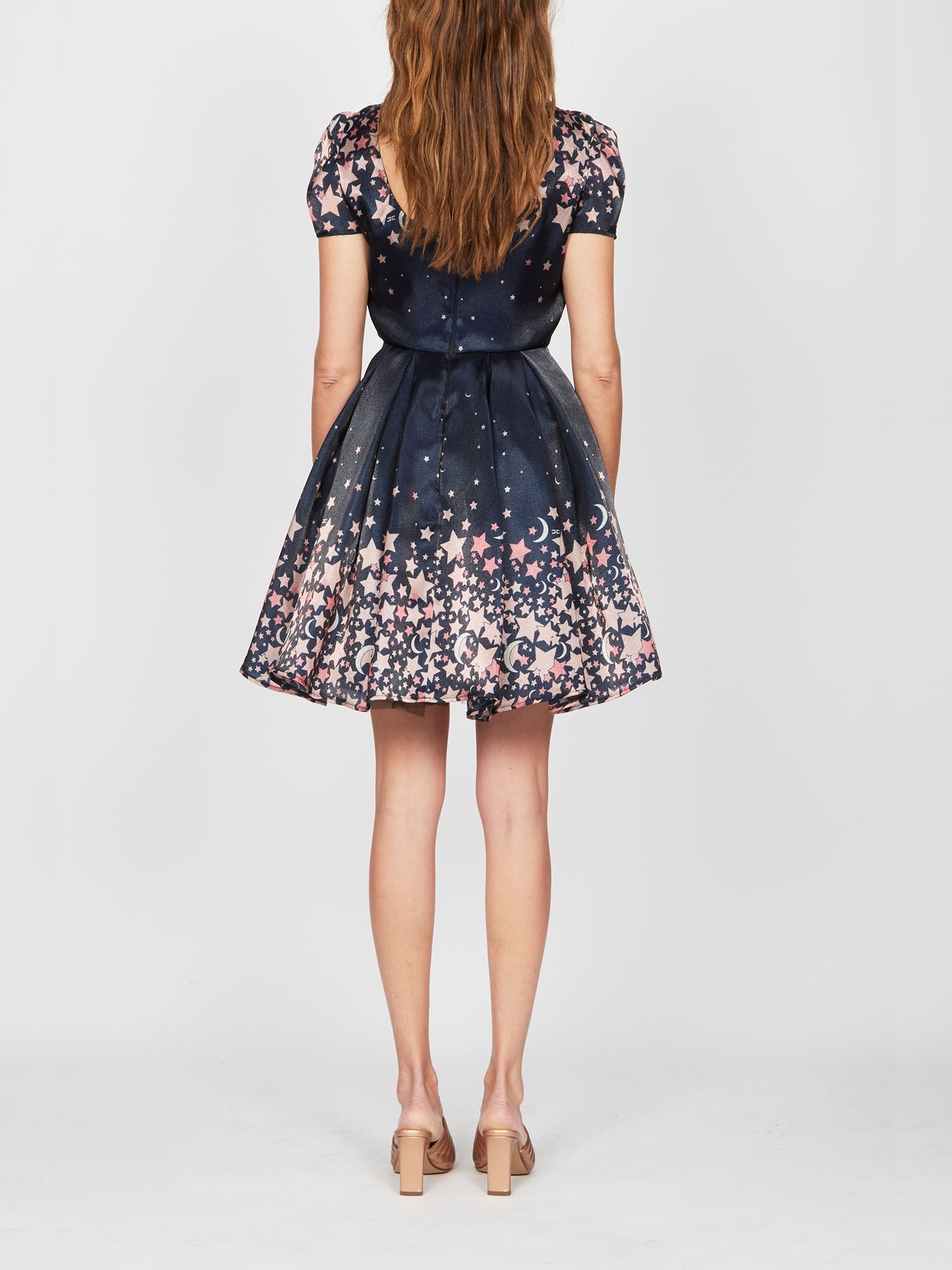 Robe courte E.Franchi évasée - Bleu