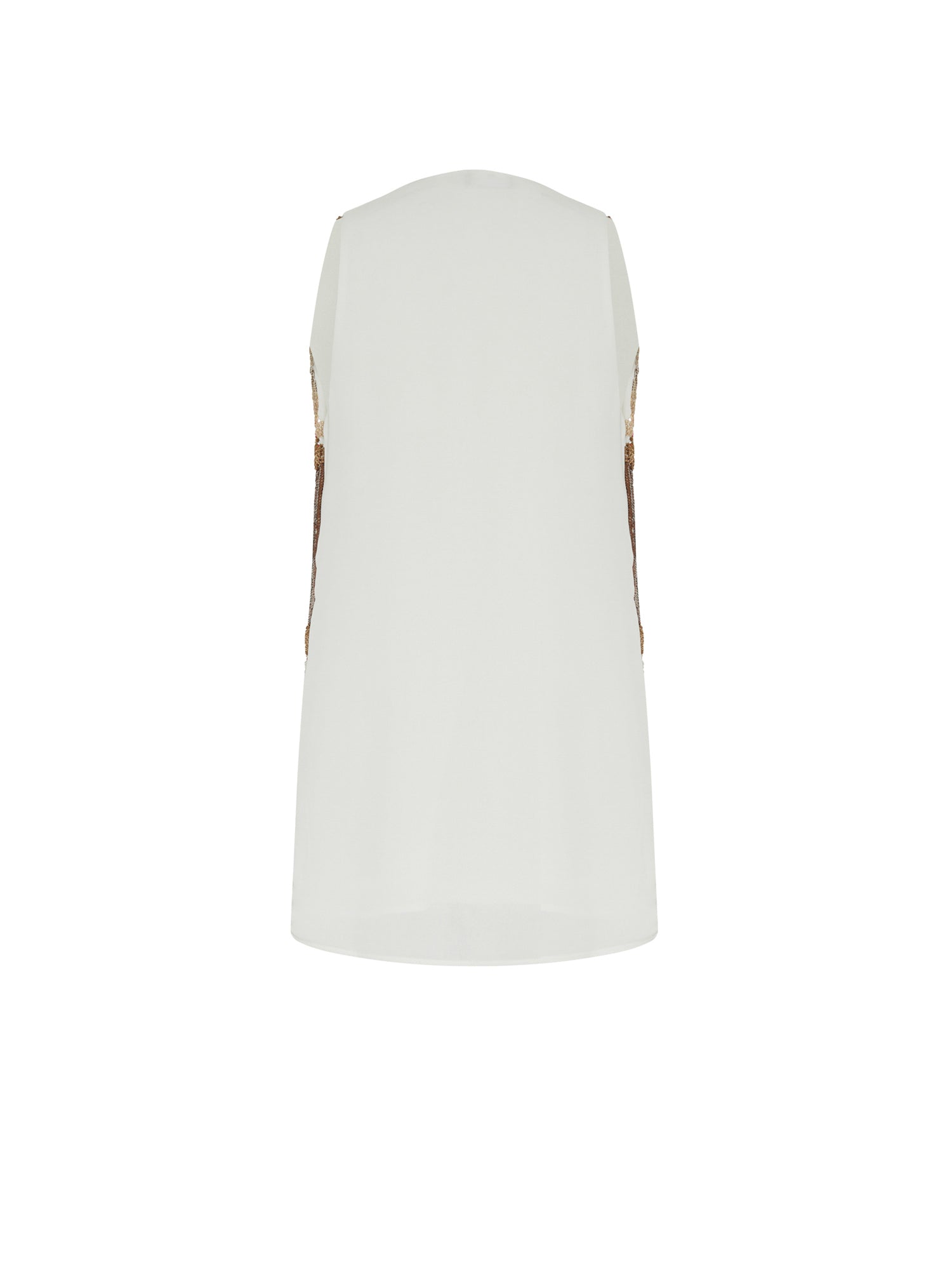 Robe droite E.Franchi tie and dye en sequins - Or