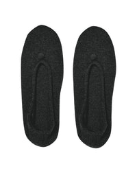 Ballerines en cachemire & cuir - Anthracite