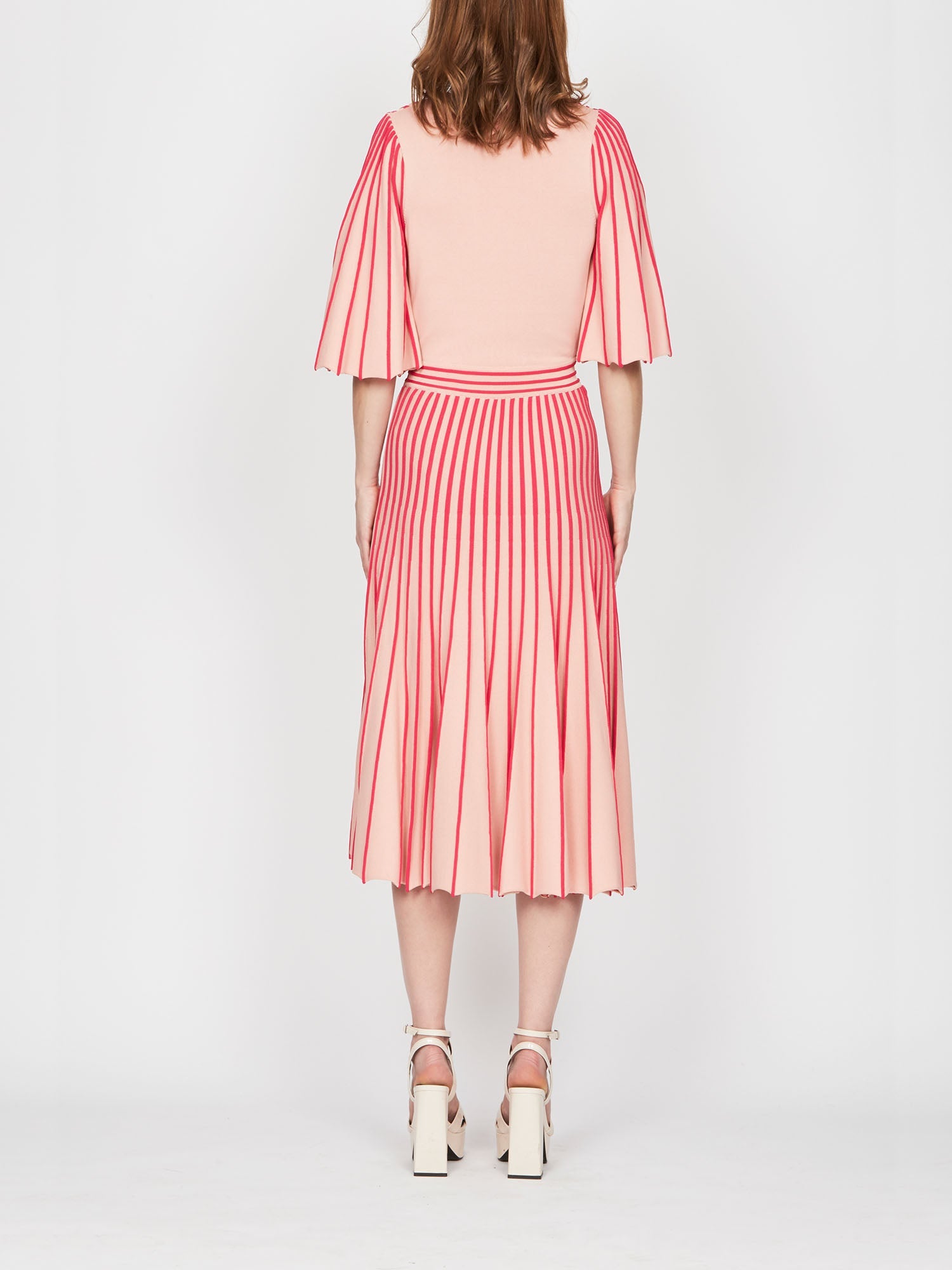 Robe E.Franchi plissée - Rose