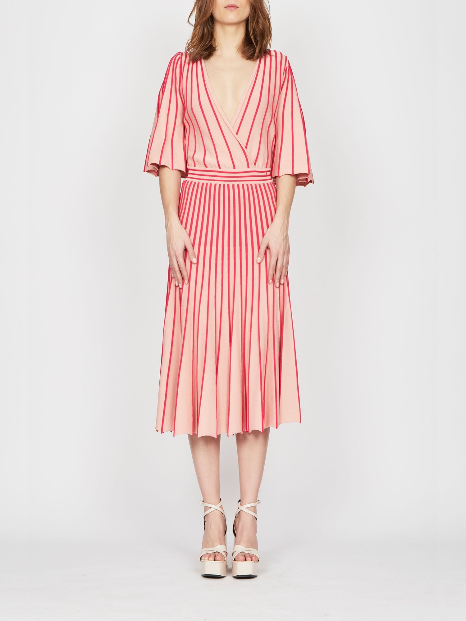 Robe E.Franchi plissée - Rose