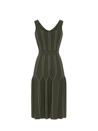 Robe E.Franchi surpiquée - Vert