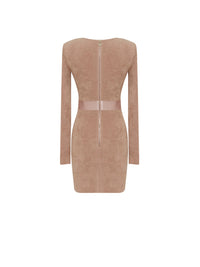 Robe courte E.Franchi effet corset - Beige