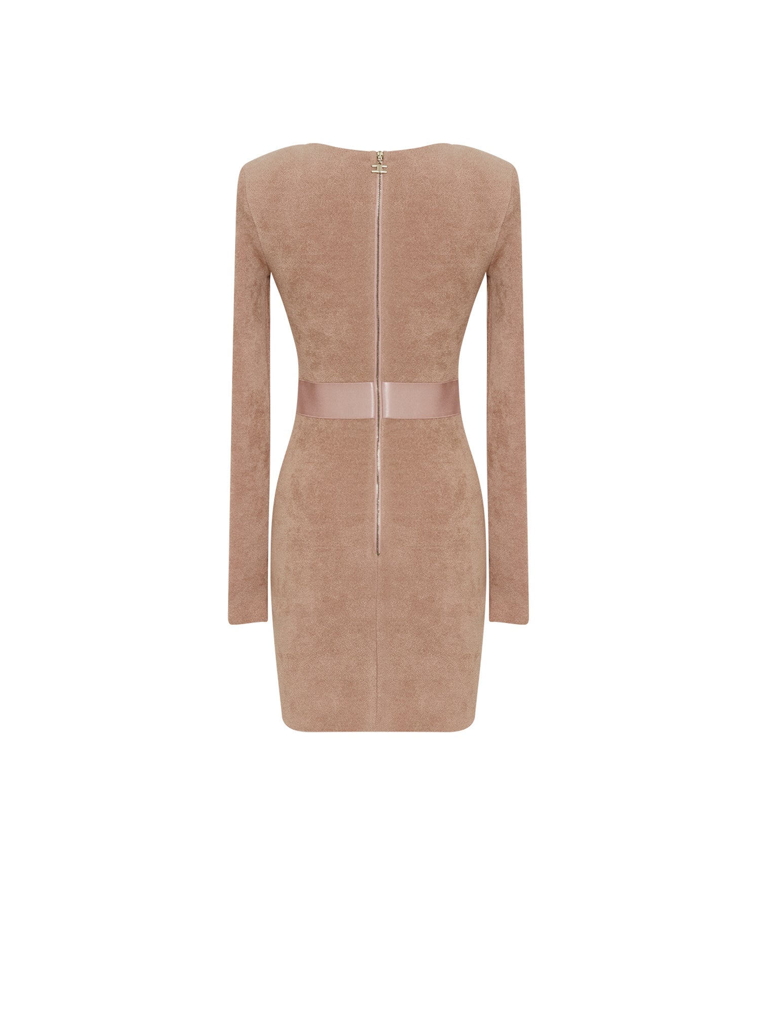 Robe courte E.Franchi effet corset - Beige