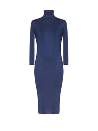 Robe E.Franchi col roulé - Bleu