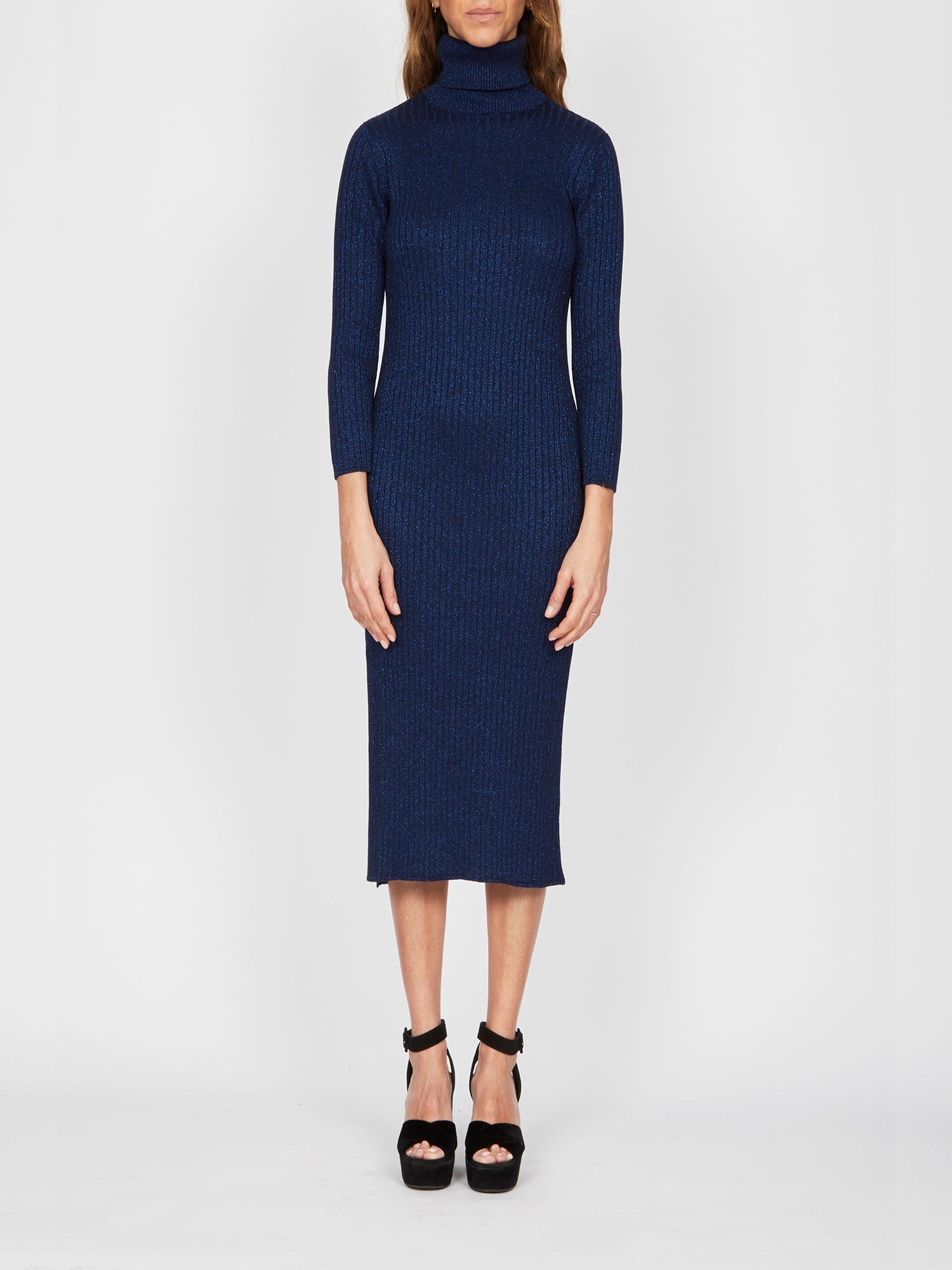 Robe E.Franchi col roulé - Bleu