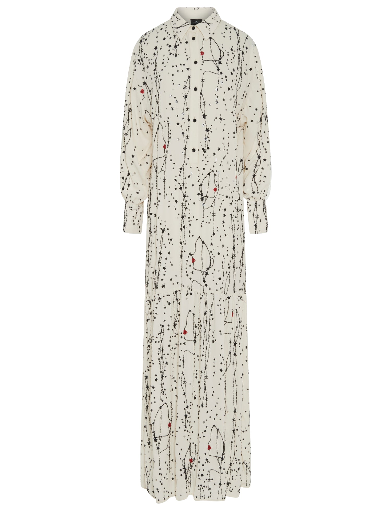 Robe chemise E.Franchi étoilée - Blanc