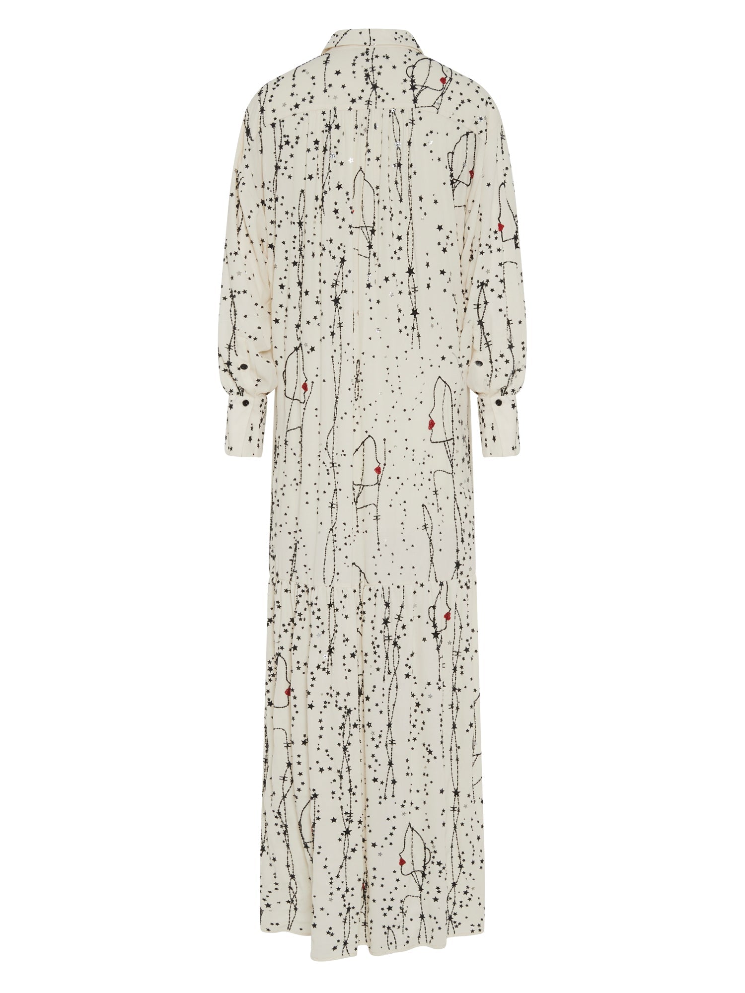 Robe chemise E.Franchi étoilée - Blanc