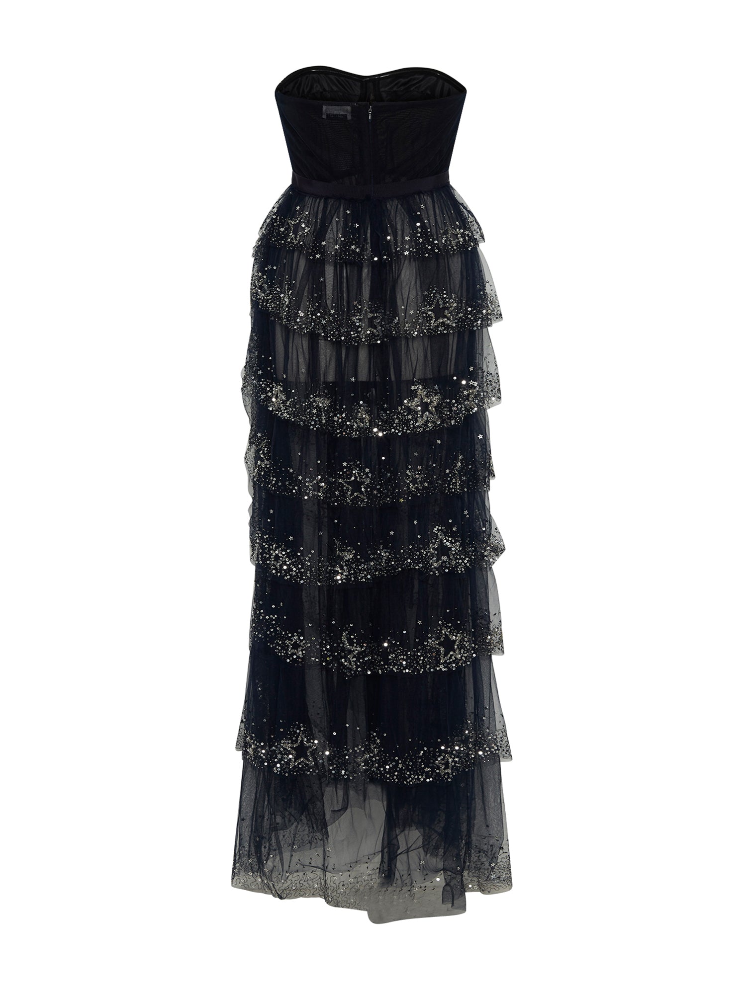 Robe longue bustier E.Franchi voie lactée - Noir