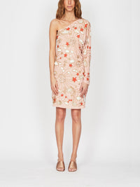 Robe asymétrique E.Franchi brodée - Beige