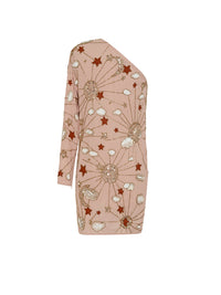 Robe asymétrique E.Franchi brodée - Beige