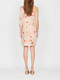 Robe asymétrique E.Franchi brodée - Noir & Beige