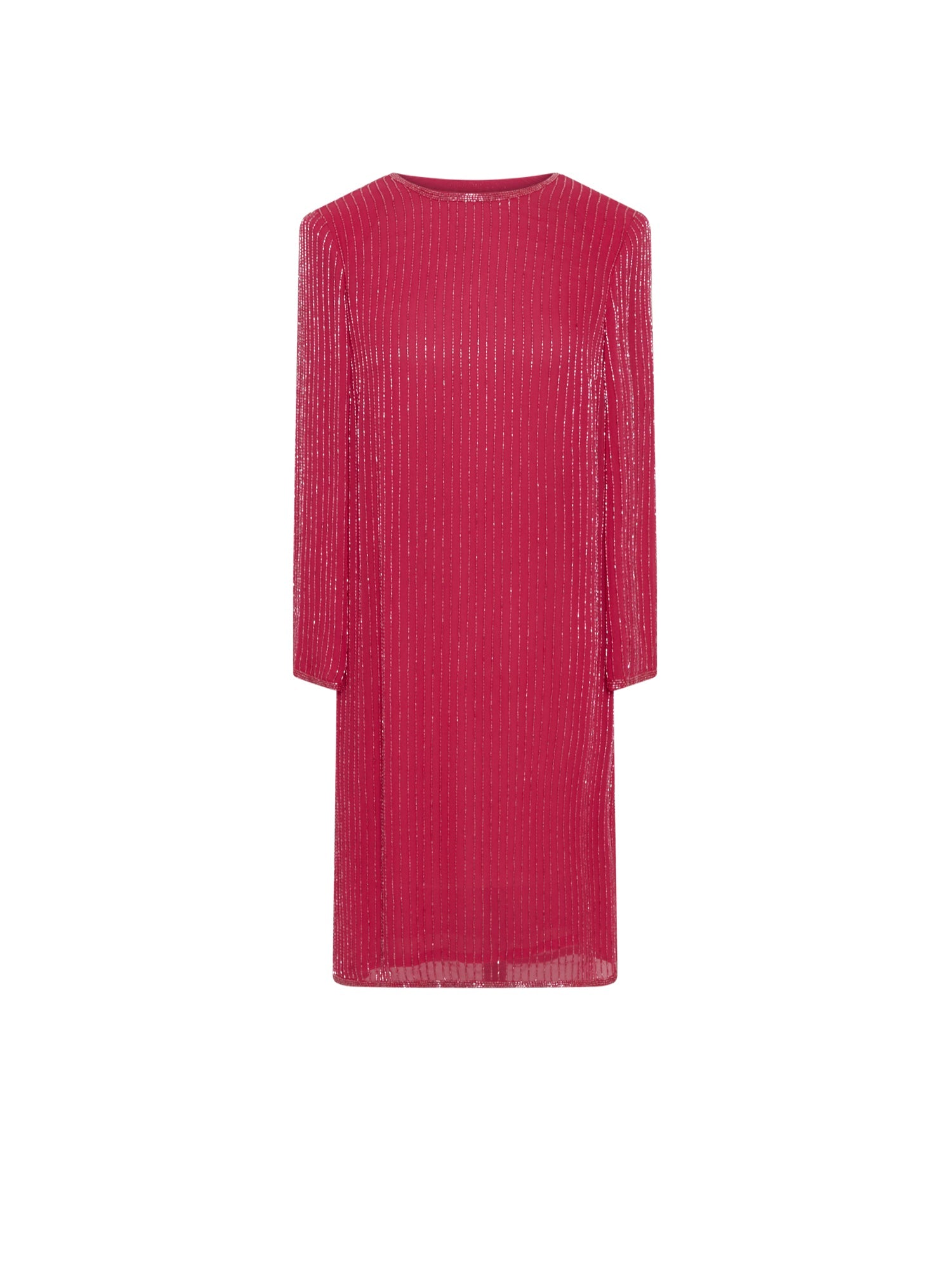 Robe dos nu E.Franchi à rayures scintillantes - Rose