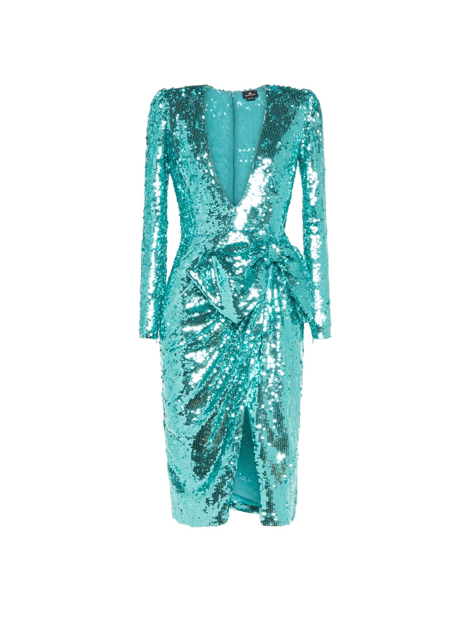 Robe E.Franchi nouée à sequins - Bleu