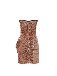 Robe bustier E.Franchi à sequins - Or