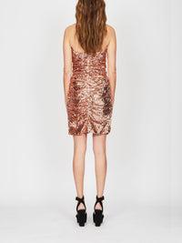 Robe bustier E.Franchi à sequins - Or