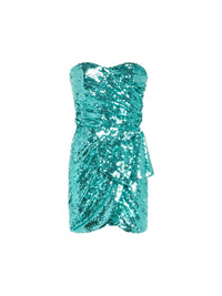 Robe bustier E.Franchi à sequins - Bleu