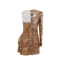 Robe asymétrique E.Franchi à sequins - Or