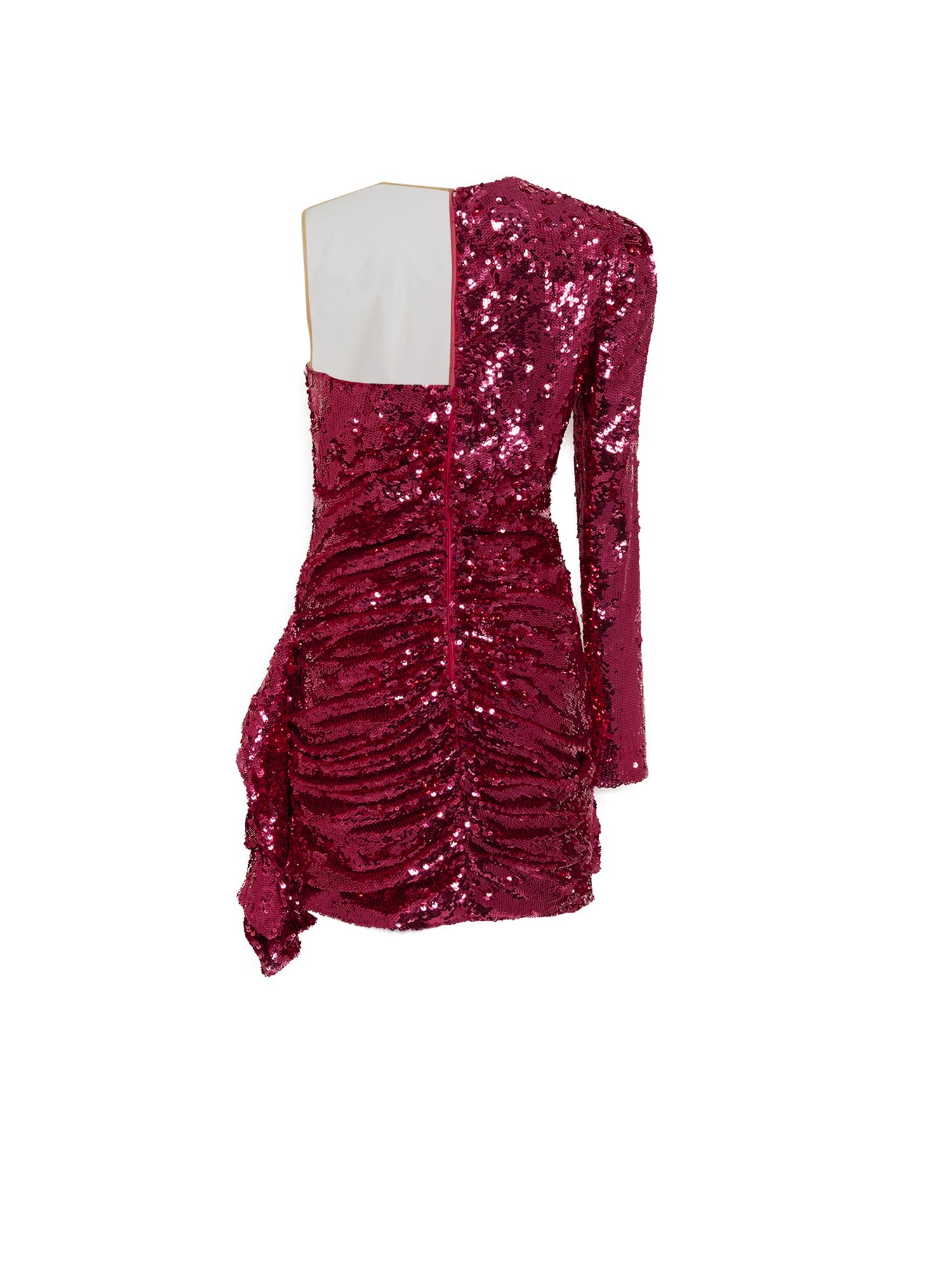 Robe asymétrique E.Franchi à sequins - Rose