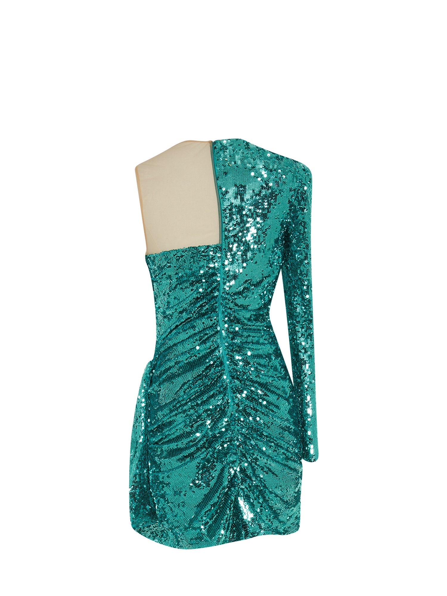 Robe asymétrique E.Franchi à sequins - Bleu