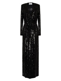 Robe longue E.Franchi à sequins - Noir