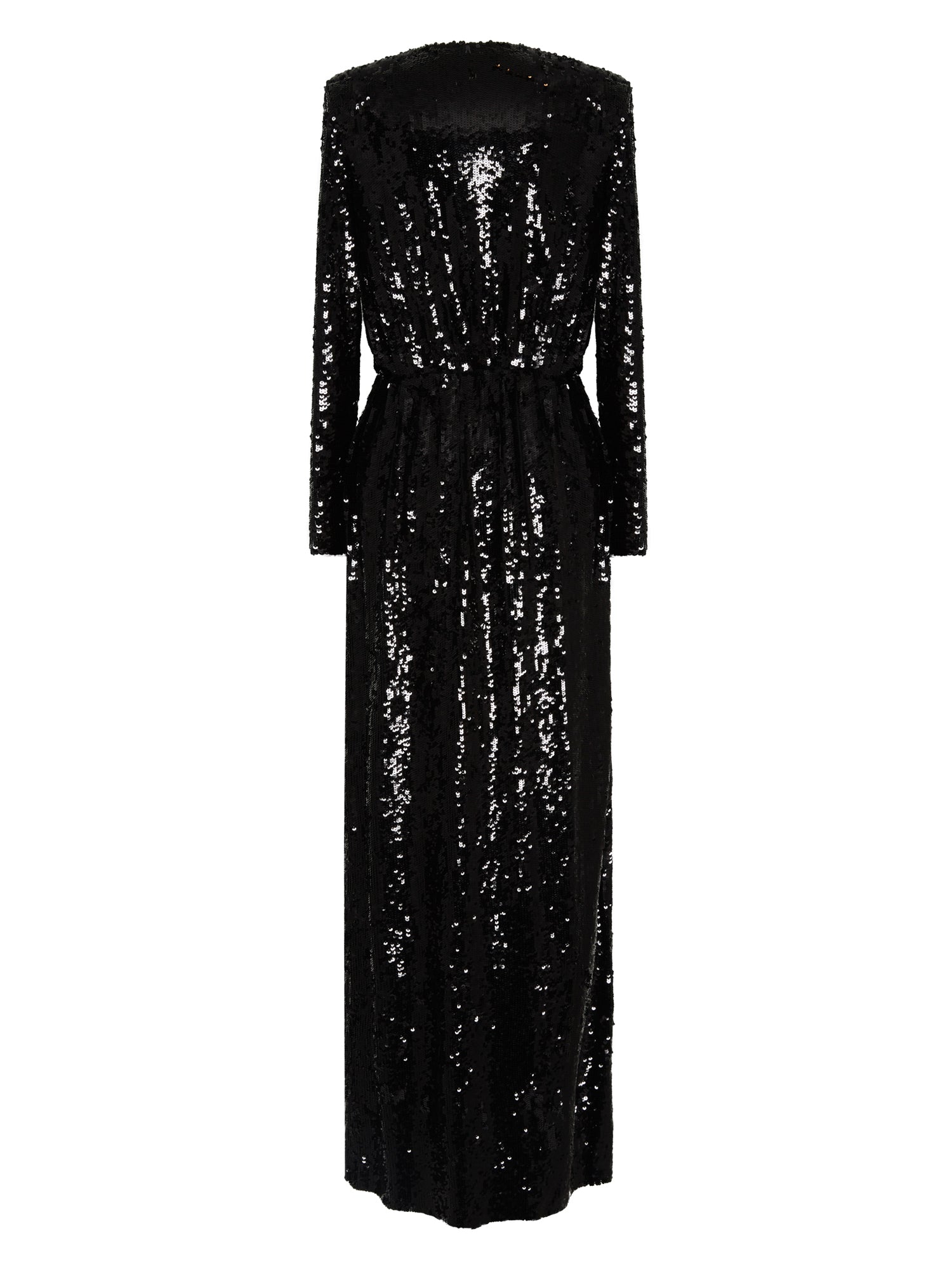 Robe longue E.Franchi à sequins - Noir