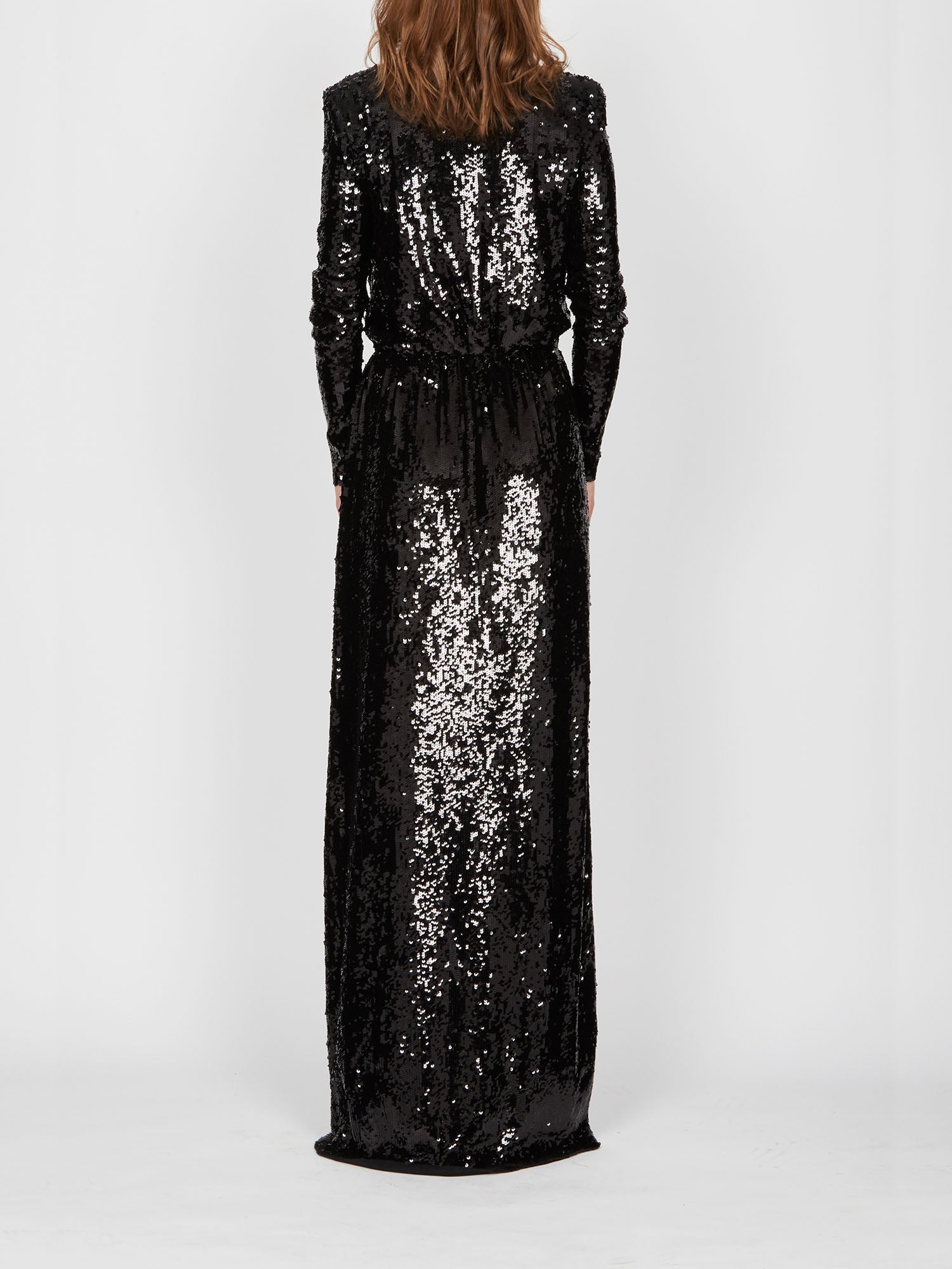 Robe longue E.Franchi à sequins - Noir