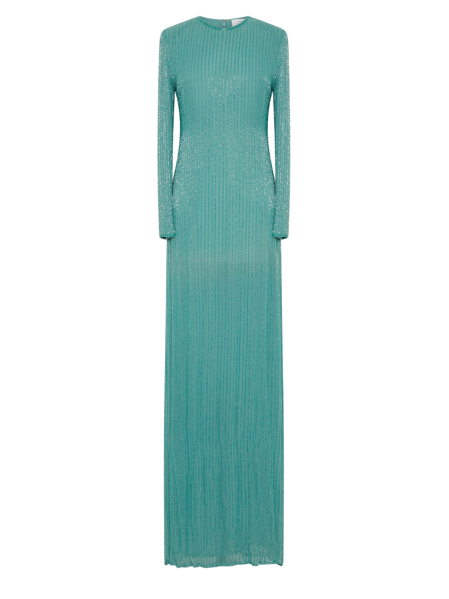 Robe longue E.Franchi à rayures scintillantes - Bleu