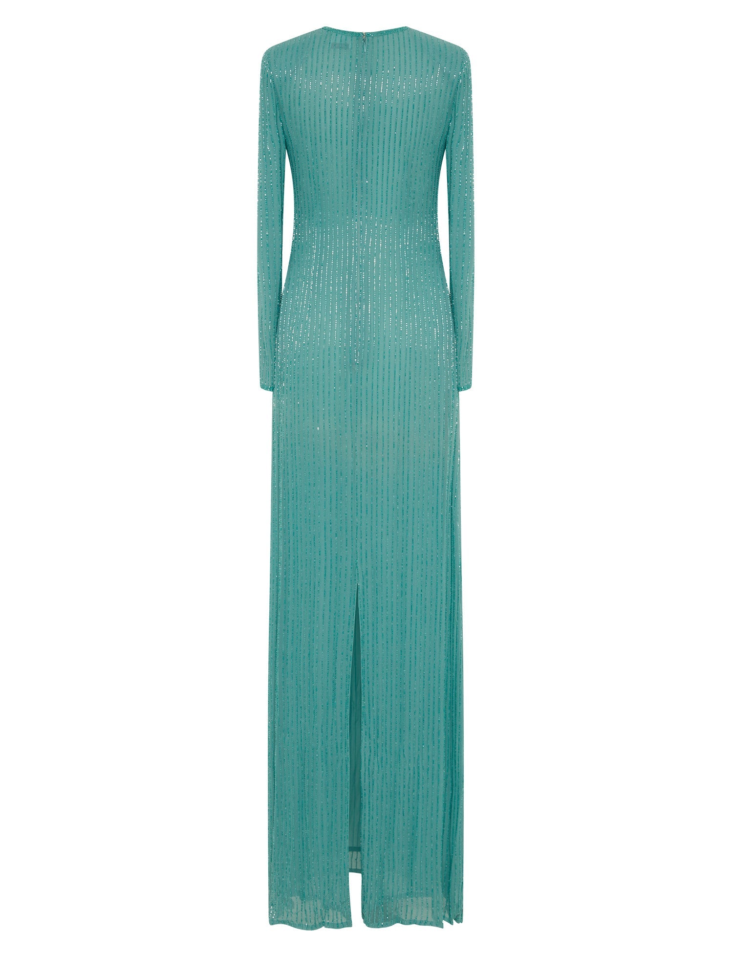 Robe longue E.Franchi à rayures scintillantes - Bleu