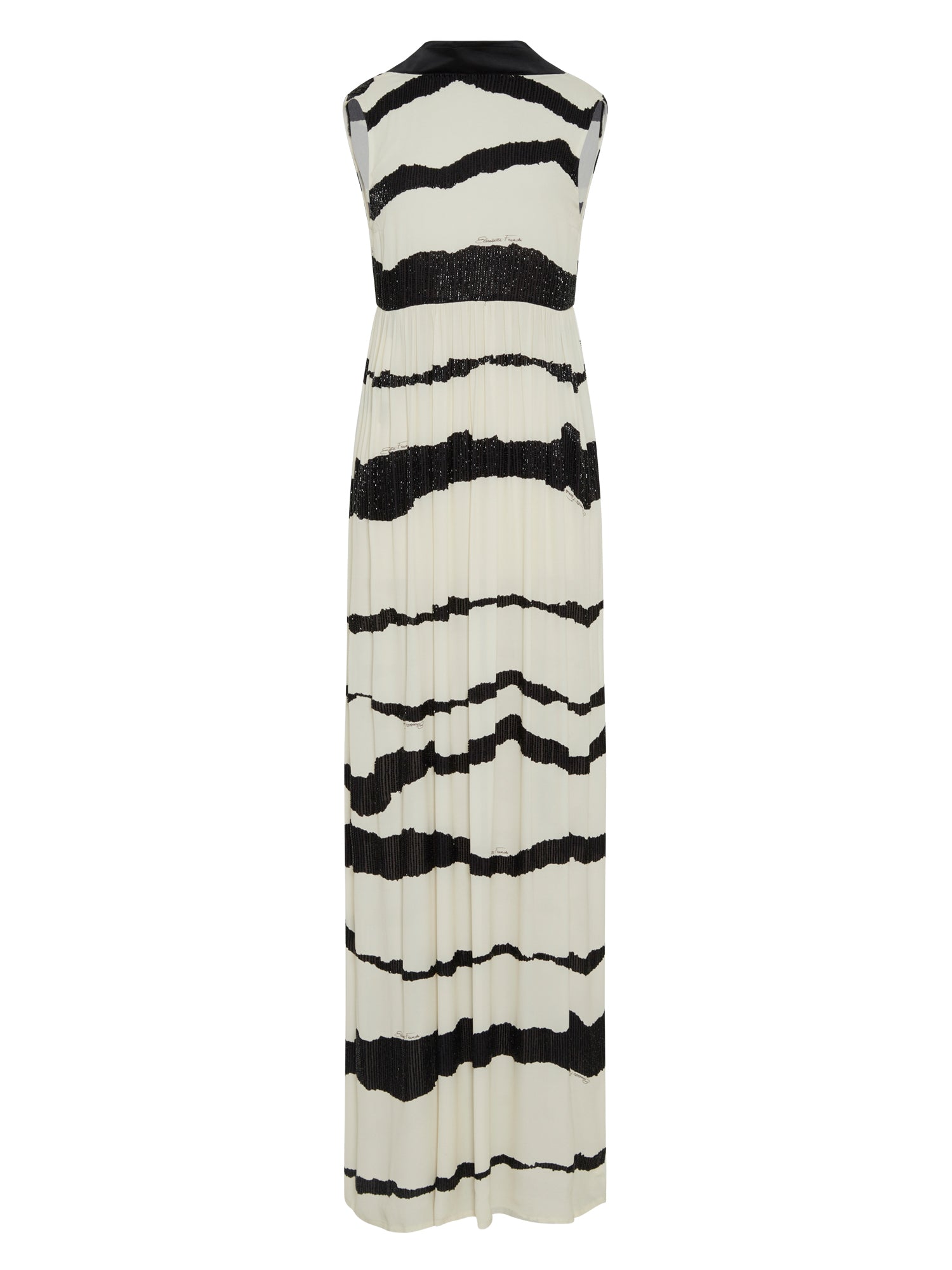 Robe longue E.Franchi empiècement scintillant - Blanc