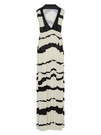 Robe longue E.Franchi empiècement scintillant - Blanc