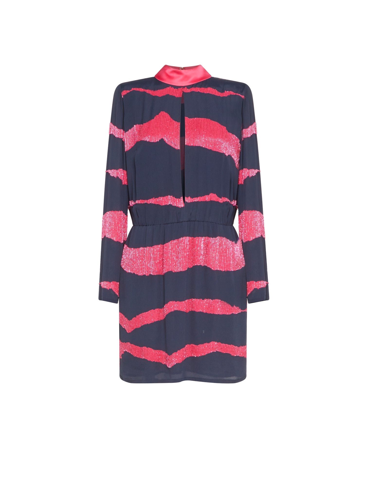 Robe E.Franchi empiècement scintillant - Rose
