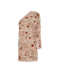 Robe asymétrique E.Franchi brodée - Beige