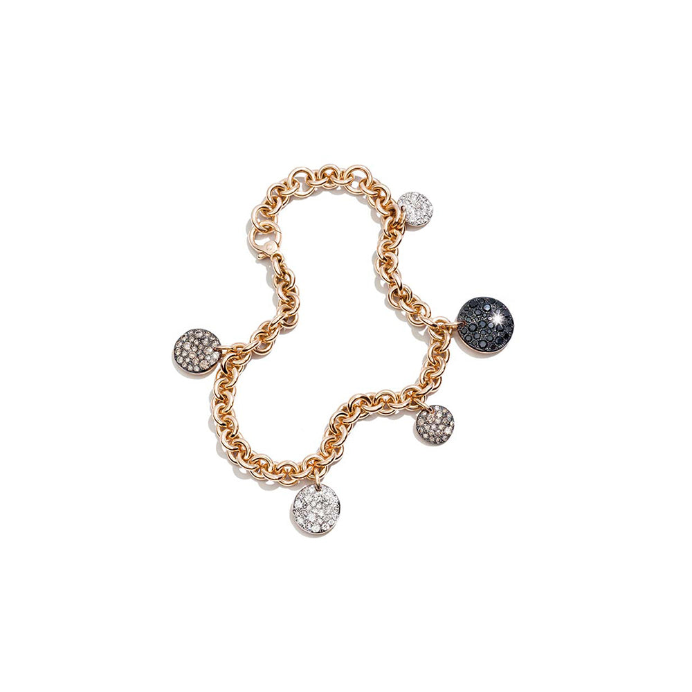 Bracelet Sabbia en Or Rose 18K & Diamant Marron