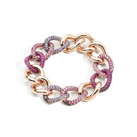 Bracelet Tango en Or Rose 18K & Saphir Violet et Rubis
