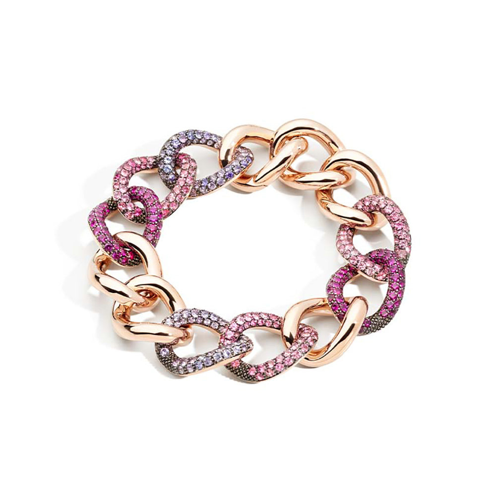 Bracelet Tango en Or Rose 18K & Saphir Violet et Rubis