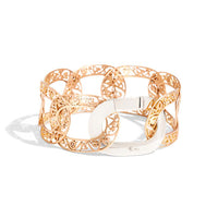 Bracelet Arabesque en Or Rose & Blanc 18K