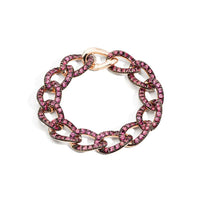 Bracelet Tango en Or Rose 18K & Rhodolite et Grenat