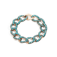 Bracelet Tango en Or Rose 18K & Zircon Bleue