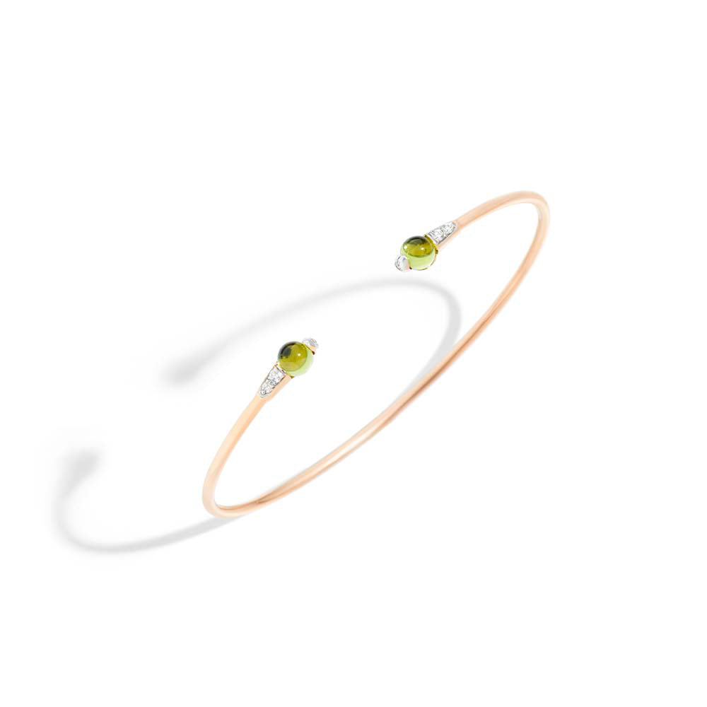 Bracelet M'Ama Non M'Ama en Or Rose 18K & Diamant Blanc et Péridot